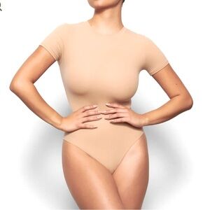 SKIMS T-shirt Bodysuit In Nude